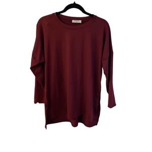 Zenana Womens 2-piece tunic set color Burgandy